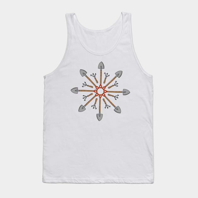 Gardening Tools in a Circular Pattern Tank Top by Lavenderbuttons